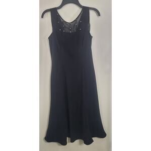 Evan-Picone Dress Womens Size 6 Sleeveless Embellished Scoop Back Sexy Elegant
